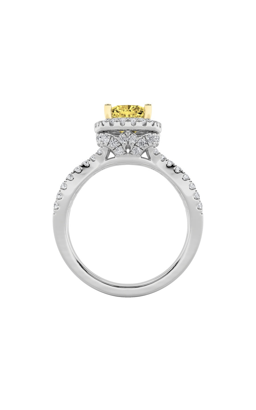 2.25Cttw Elongated Cushion Shaped Lab Grown Diamond (F/VS) Ring in 14K Gold