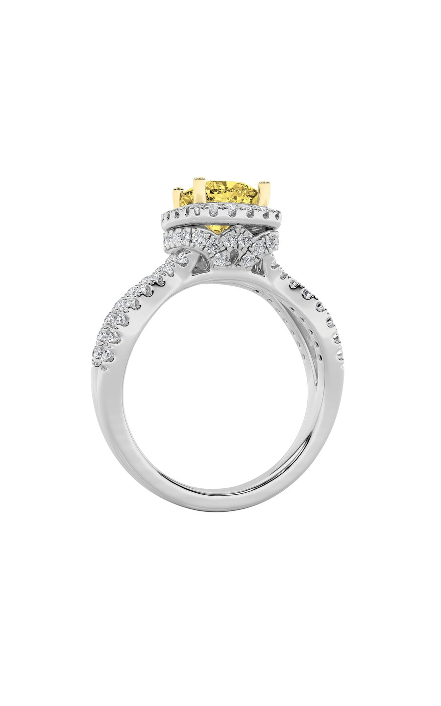 2.25Cttw Elongated Cushion Shaped Lab Grown Diamond (F/VS) Ring in 14K Gold