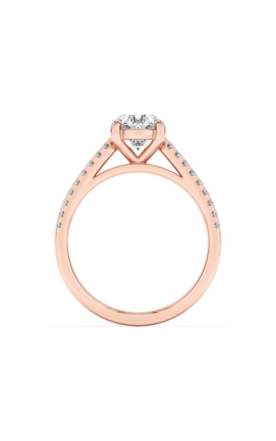 2Cttw Oval Shaped Lab Grown Diamond (F/VS) Cross Shank Accented Engagement Ring in 14K Gold