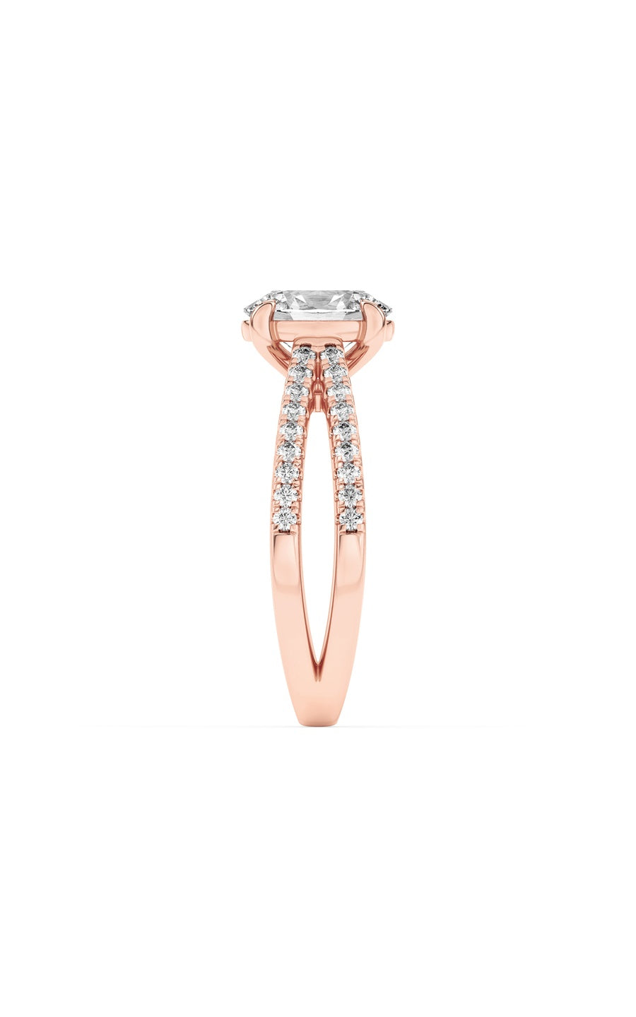 2Cttw Oval Shaped Lab Grown Diamond (F/VS) Cross Shank Accented Engagement Ring in 14K Gold