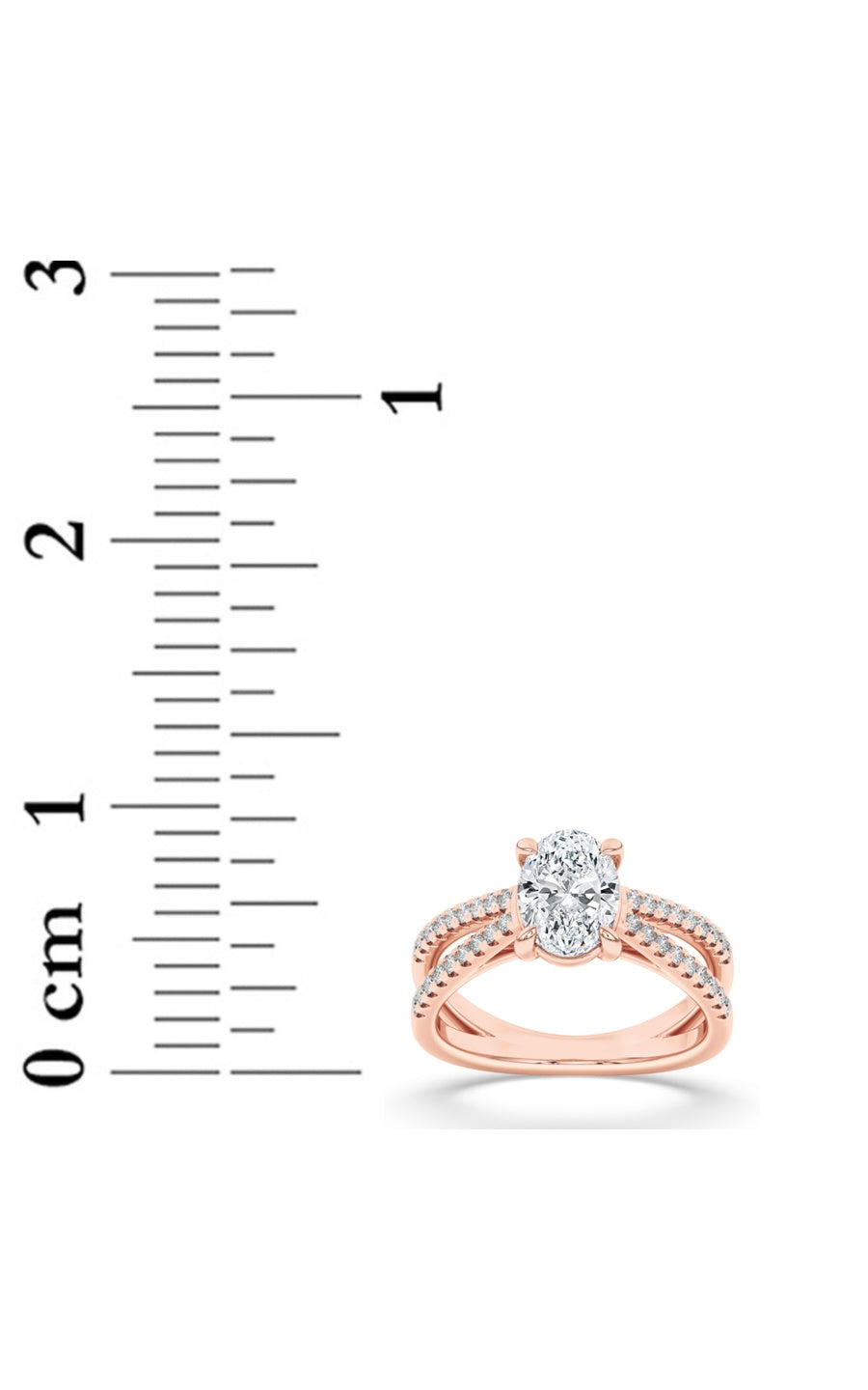2Cttw Oval Shaped Lab Grown Diamond (F/VS) Cross Shank Accented Engagement Ring in 14K Gold