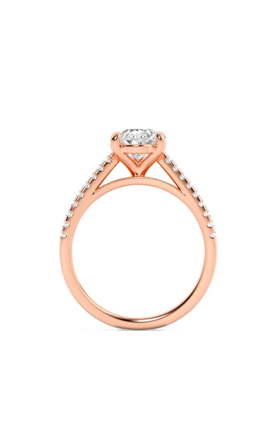 2Cttw Pear Shaped Lab Grown Diamond (F/VS) Cross Shank Accented Engagement Ring in 14K Gold