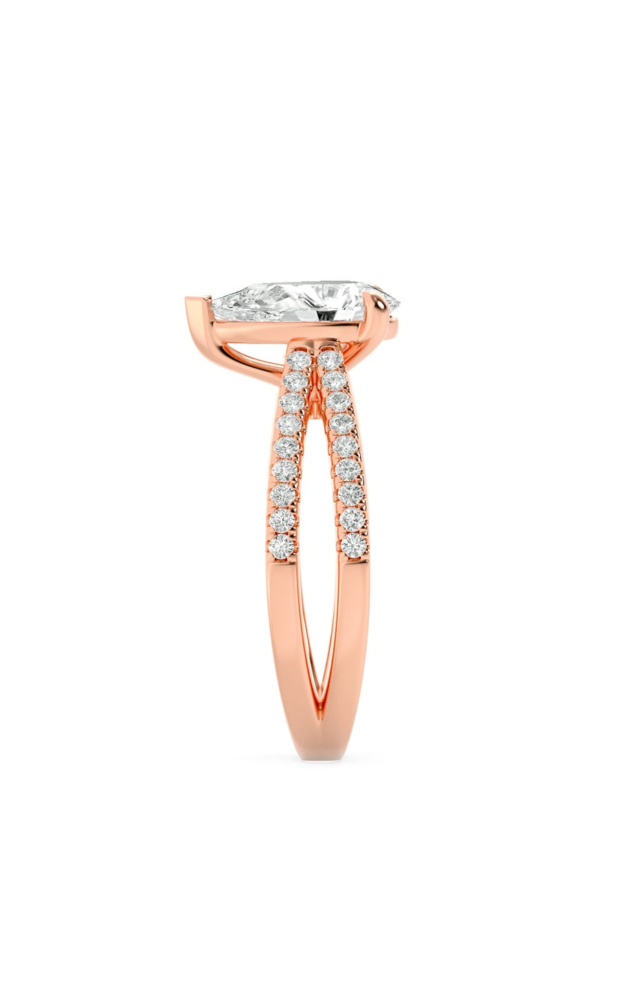 2Cttw Pear Shaped Lab Grown Diamond (F/VS) Cross Shank Accented Engagement Ring in 14K Gold