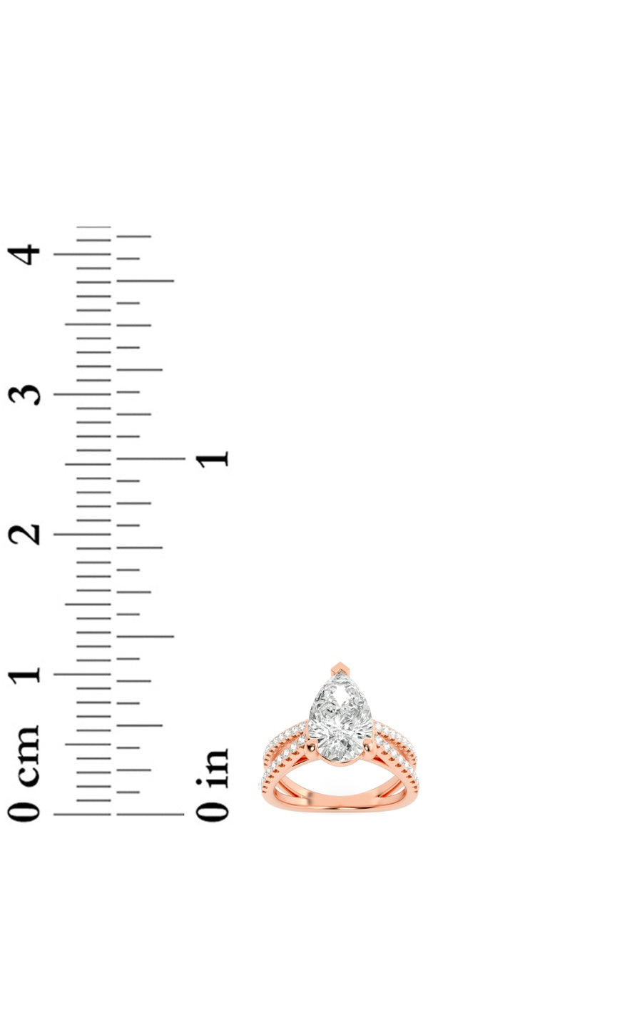 2Cttw Pear Shaped Lab Grown Diamond (F/VS) Cross Shank Accented Engagement Ring in 14K Gold