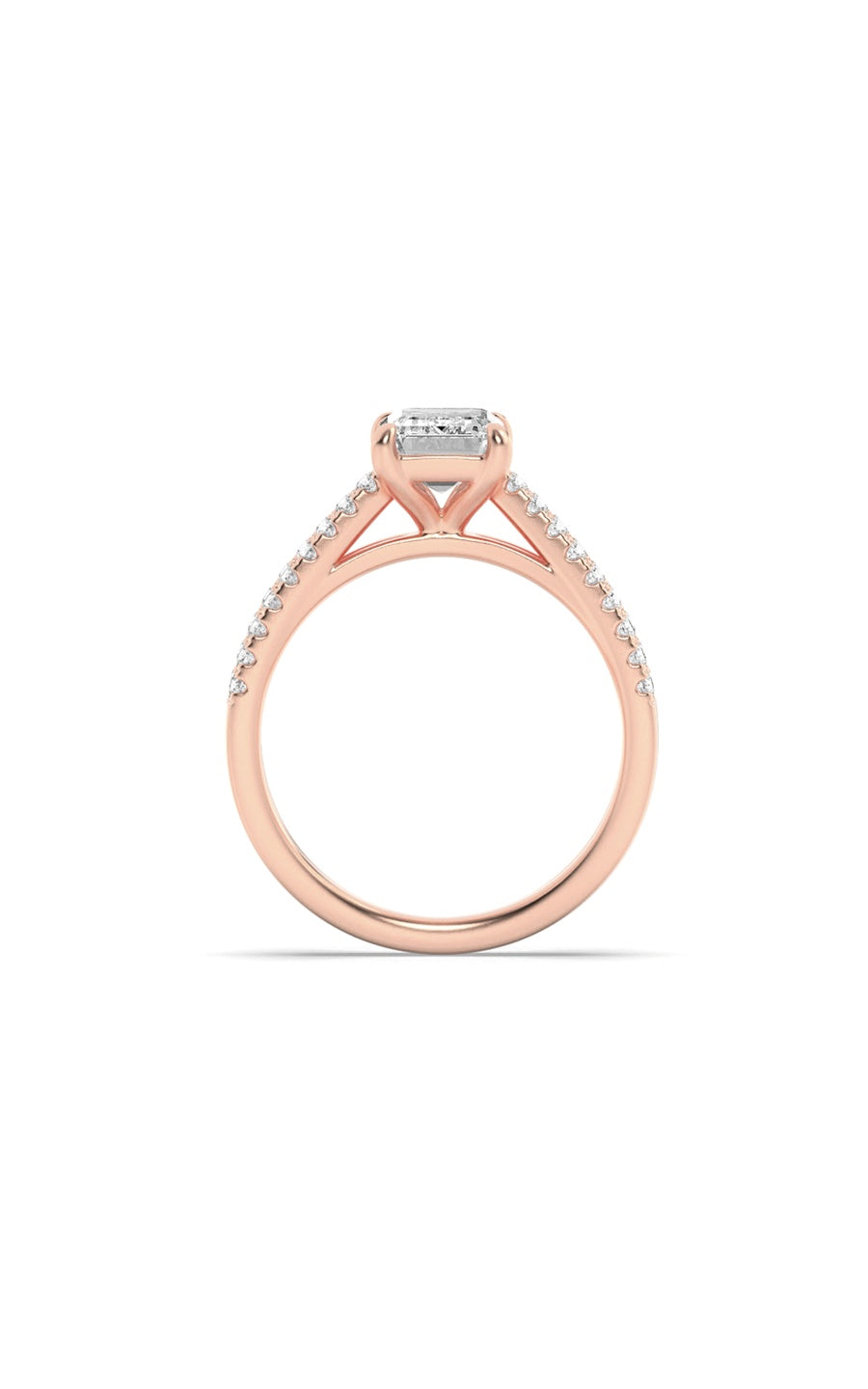 2Cttw Radiant Shaped Lab Grown Diamond (F/VS) Engagement Ring in 14K Gold