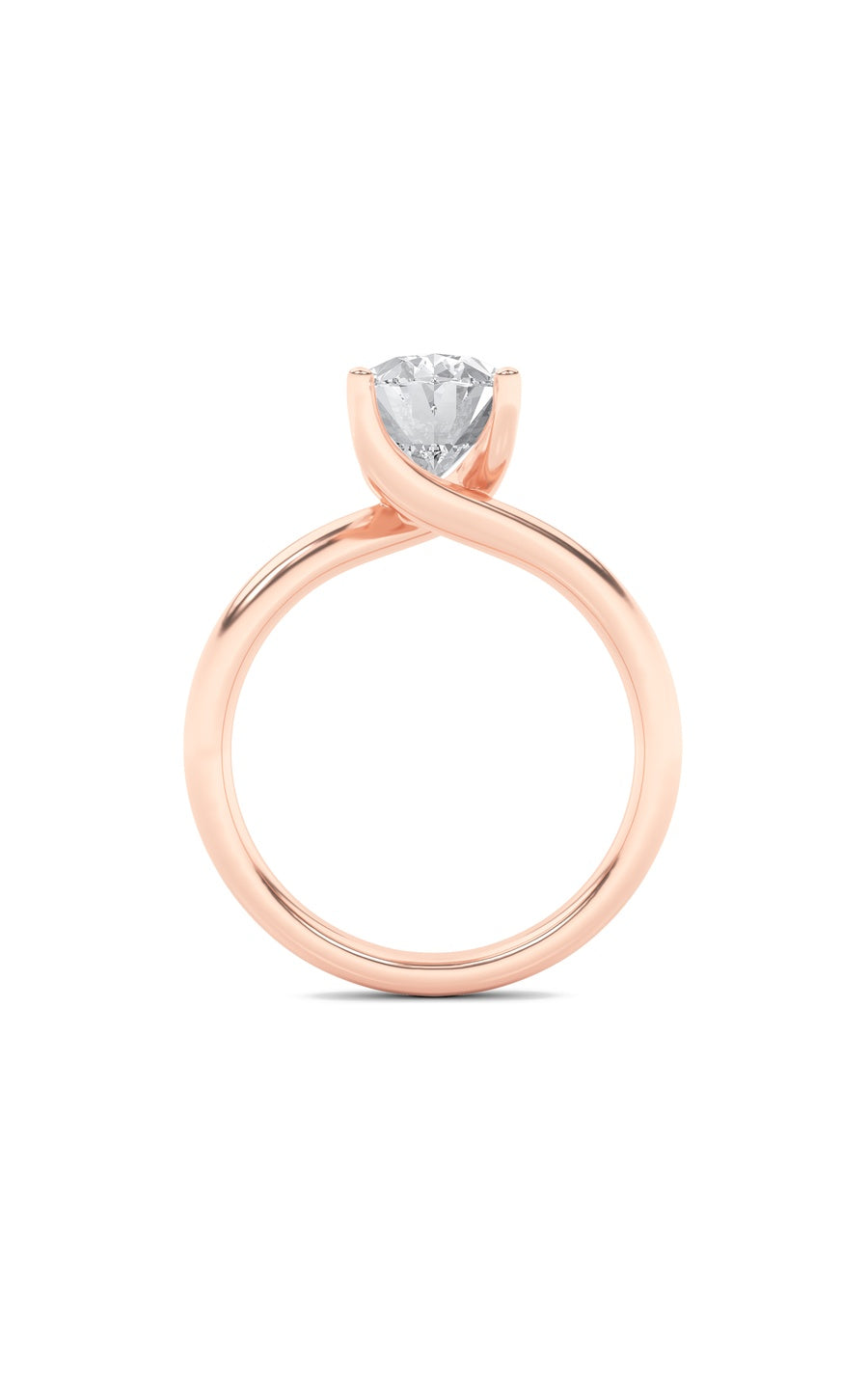 2Cttw Oval Shaped Lab Grown Diamond (F/VS) BypassShank Engagement Ring in 14K Gold