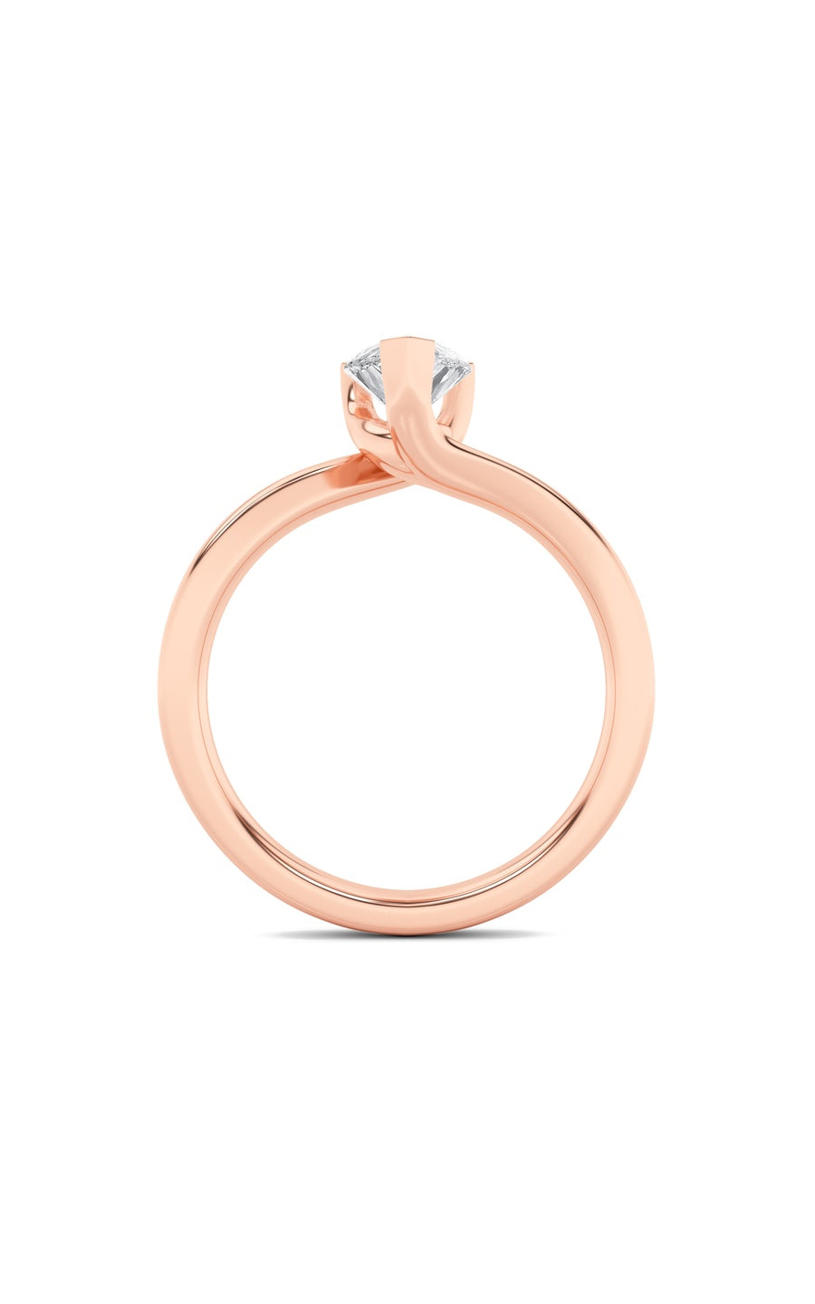 2Cttw Pear Shaped Lab Grown Diamond (F/VS) BypassShank Engagement Ring in 14K Gold