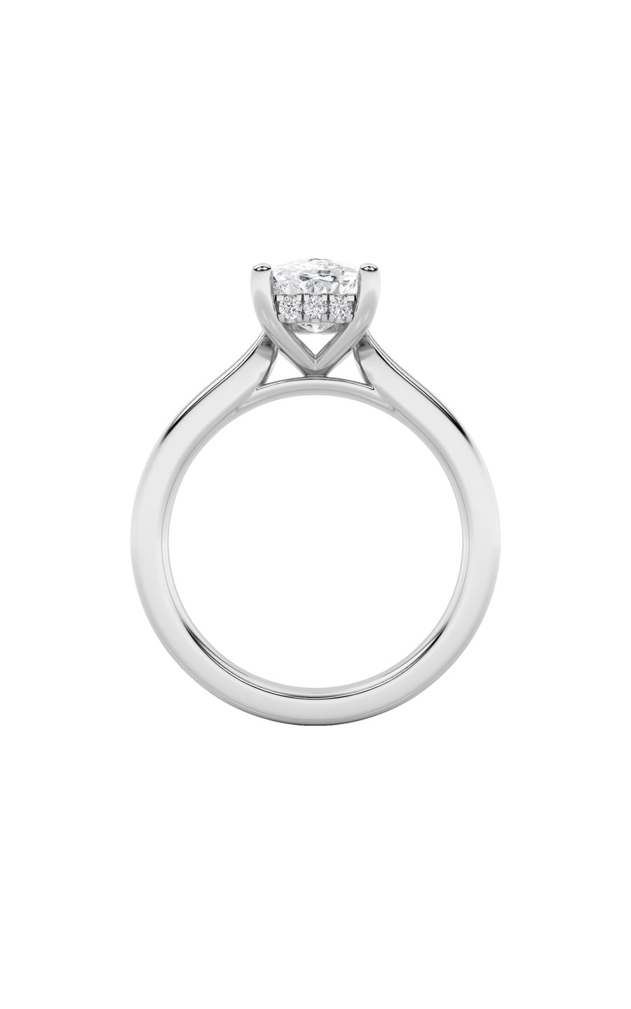 2Cttw Elongated Cushion Shaped Lab Grown Diamond (F/VS) Classic Cathedral Shank Engagement Ring in 14K Gold
