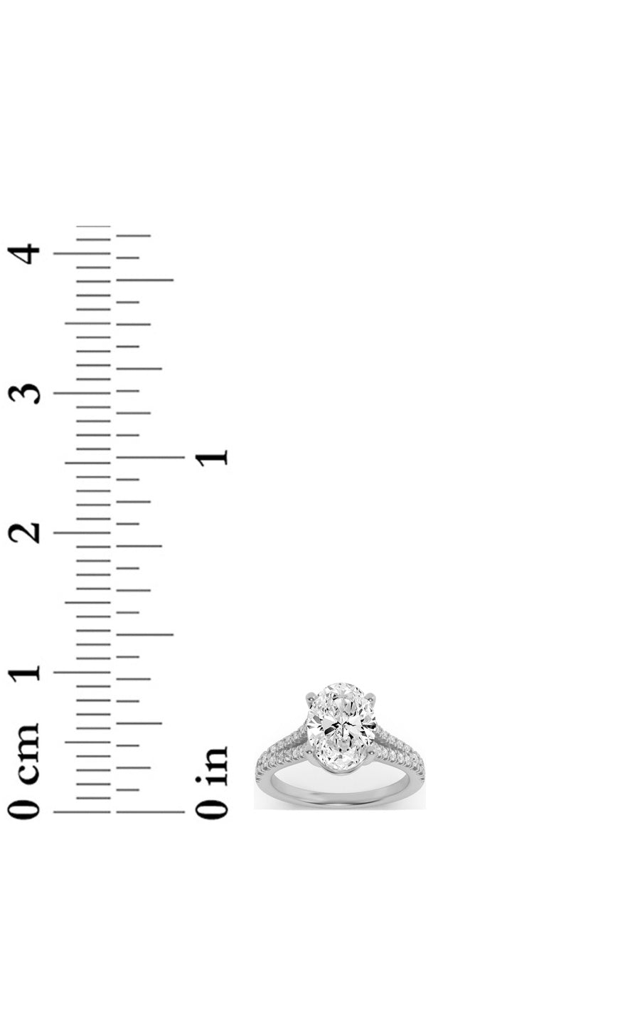 2CTW Oval Shaped Lab Grown Diamond (F/VS) Split Shank Trellis Engagement Ring in 14K Gold