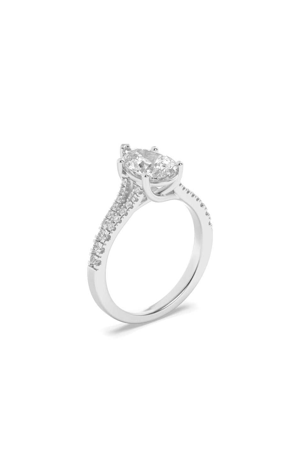 3Cttw Pear Shaped Lab Grown Diamond (F/VS) RING in14K Gold