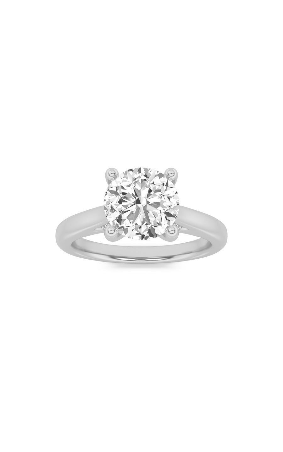 2Cttw Round Shaped Lab Grown Diamond (G/VS) Accented Enagement Ring in 14K Gold