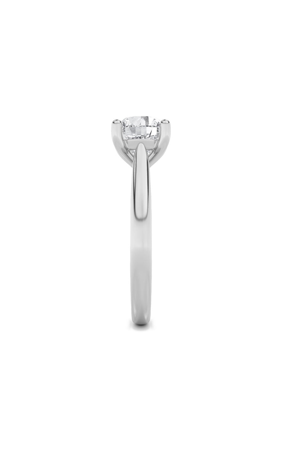 2CTW Round Shaped Lab Grown Diamond (G/VS) Accented Enagement Ring in 14K Gold