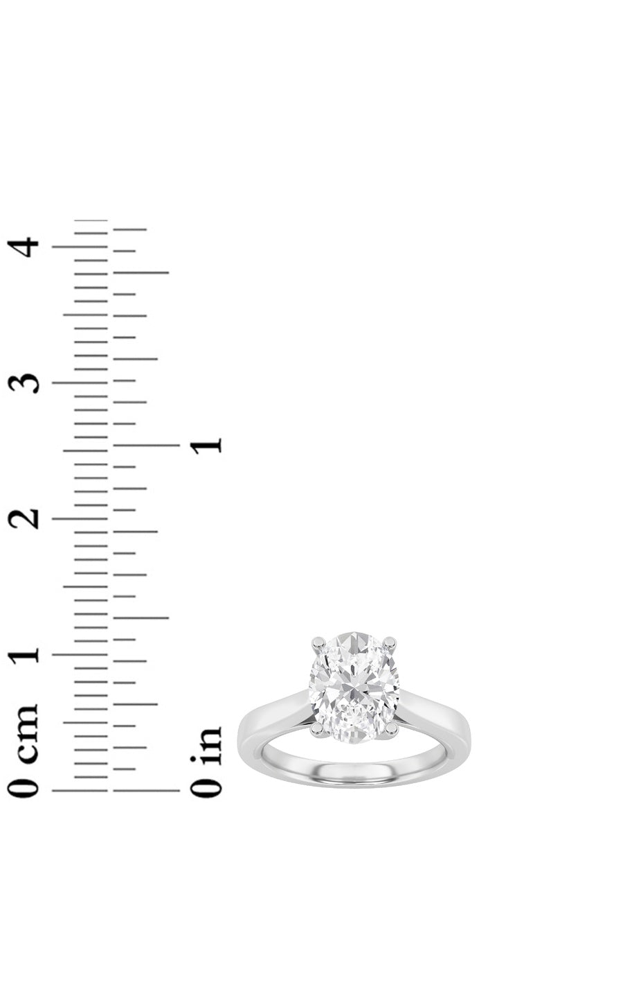 3Cttw Oval Shaped Lab Grown Diamond (G/VS) TwistedBasket Cathedral Shank Solitaire Ring in 14K Gold