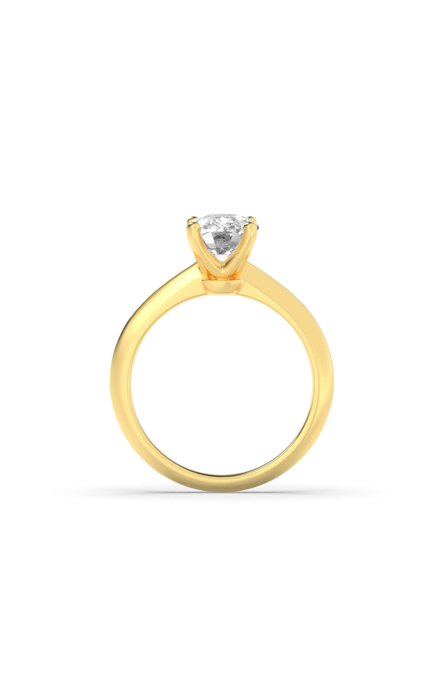 1Cttw Elongated Cushion Shaped Lab Grown Diamond (F/VS) Knife Edge Shank Solitaire Engagement Ring in 14K Gold
