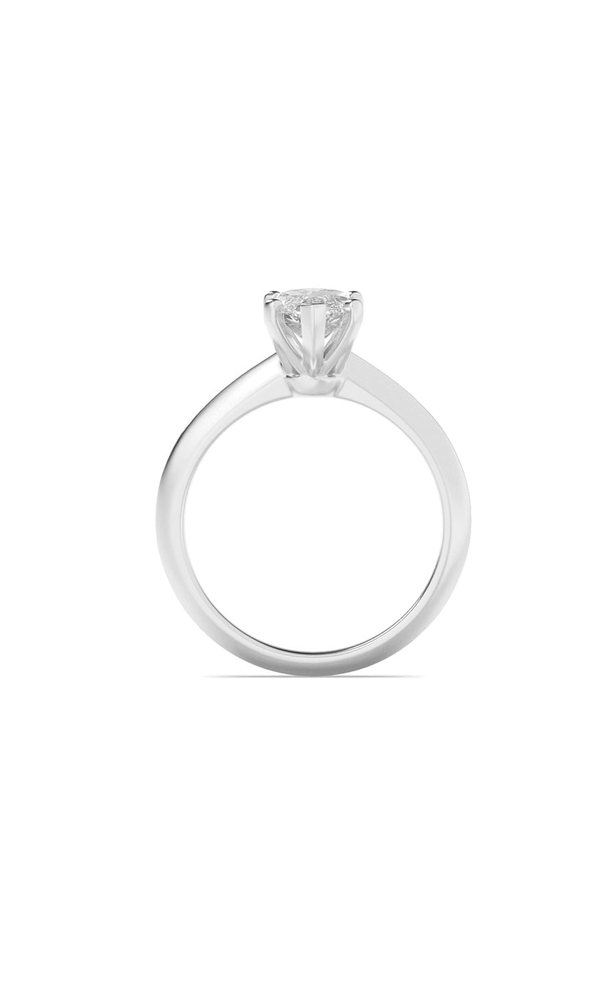 2.5Cttw Marquise Shaped Lab Grown Diamond (F/VS) Knife Edge Shank Solitaire Engagement Ring in 14K Gold