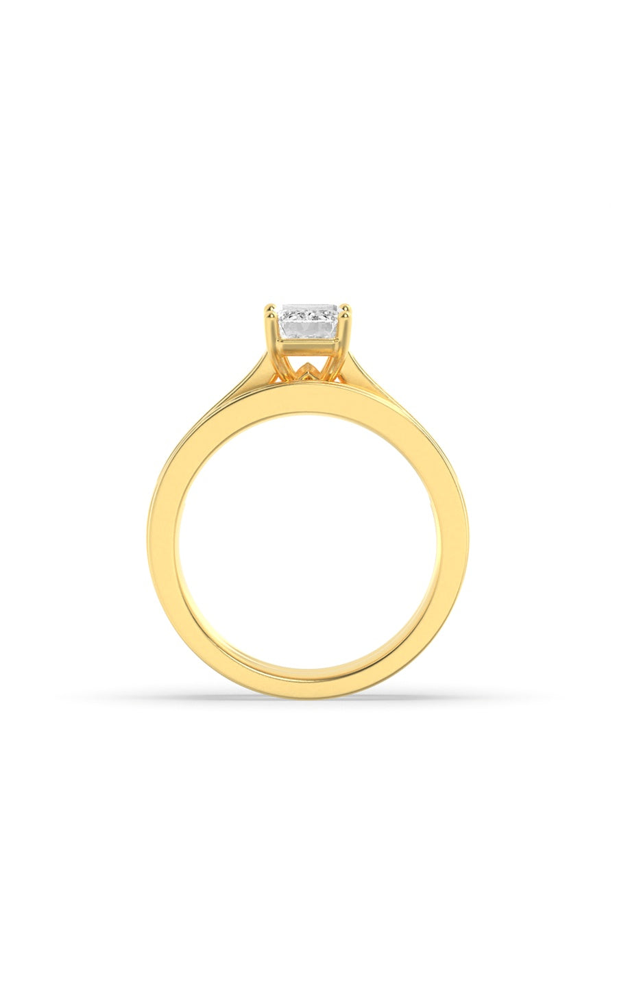 2Cttw Radiant Shaped Lab Grown Diamond (G/VS) Channel Set Bridal Engagement Ring in 10K Gold