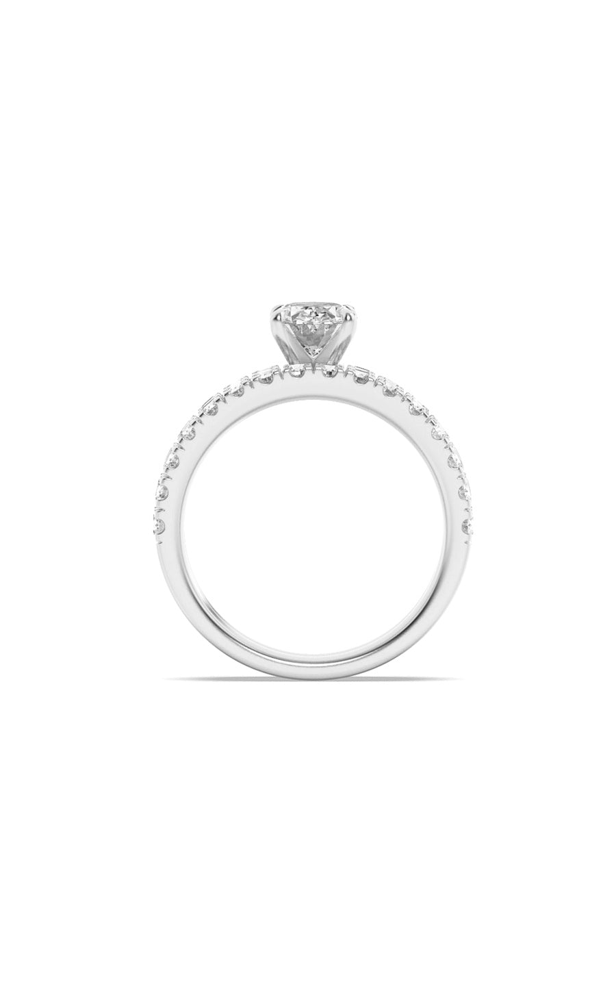 2Cttw Oval Shaped Lab Grown Diamond (F/VS) ClassicAccented  Set With Band and Engagement Ring in 14K Gold