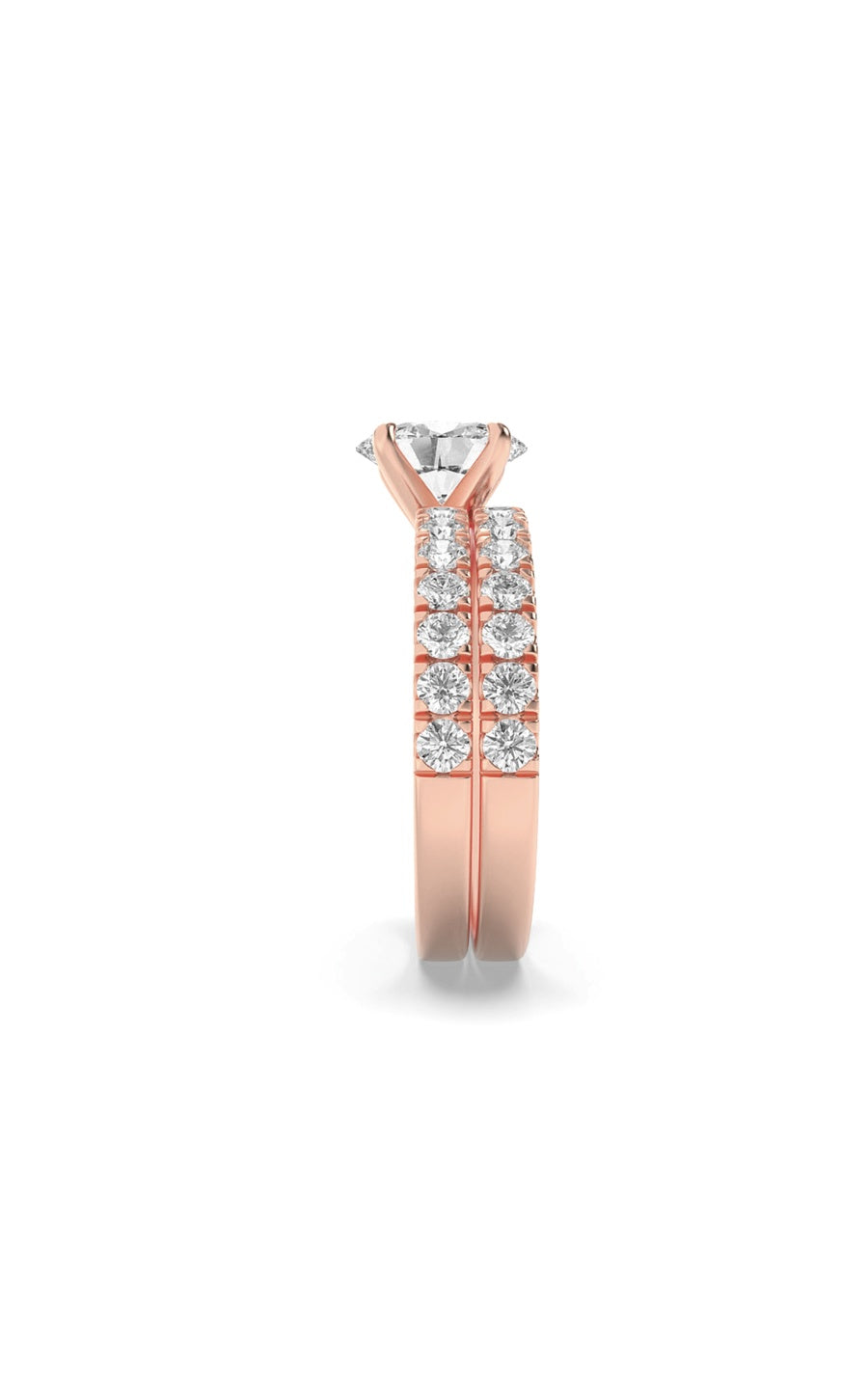 2Cttw Oval Shaped Lab Grown Diamond (F/VS) ClassicAccented  Set With Band and Engagement Ring in 14K Gold