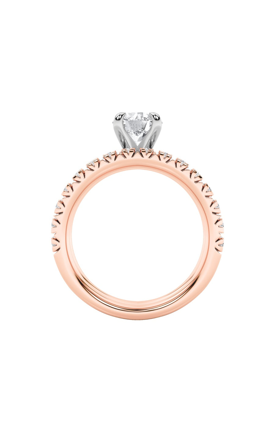 2Cttw Round Shaped Lab Grown Diamond (F/VS) Classic Accented Set With Band and Engagement Ring in 14K Gold