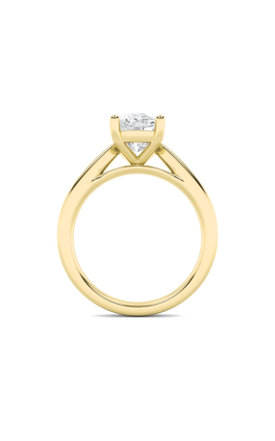 2Cttw Elongated Cushion Shaped Lab Grown Diamond (G/VS) Classic Shank Solitaire Engagement Ring in 14K Gold