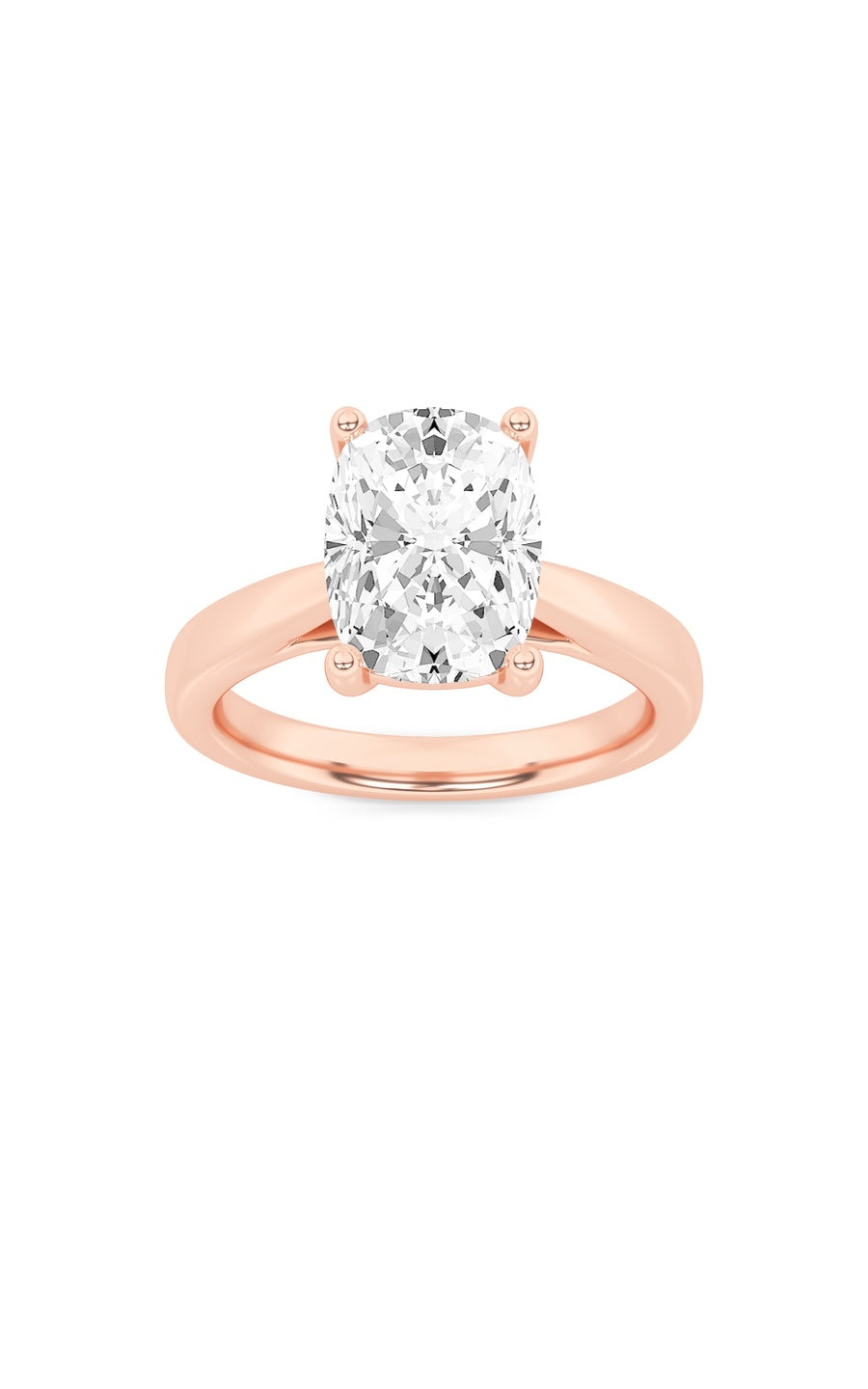 2Cttw Elongated Cushion Shaped Lab Grown Diamond (G/VS) Classic Shank Solitaire Engagement Ring in 14K Gold