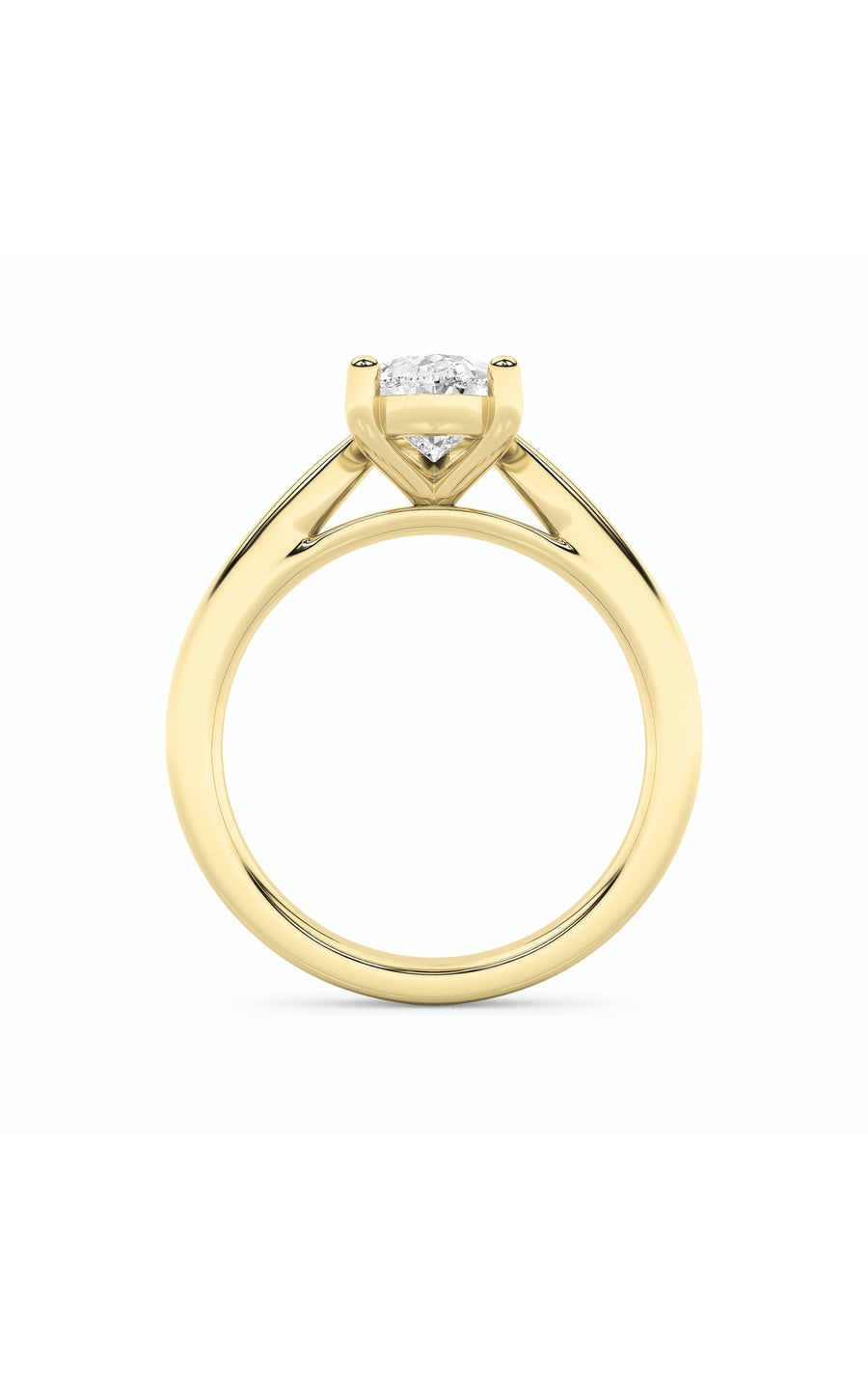 2Cttw Pear Shaped Lab Grown Diamond (F/VS) ClassicShank Solitaire Engagement Ring in 14K Gold