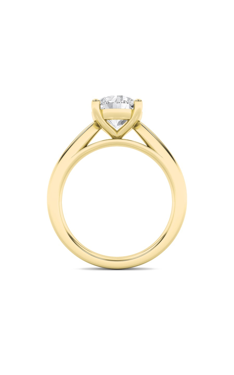 1.5Cttw Round Shaped Lab Grown Diamond (F/VS) Classic Shank Solitaire Engagement Ring in 14K Gold