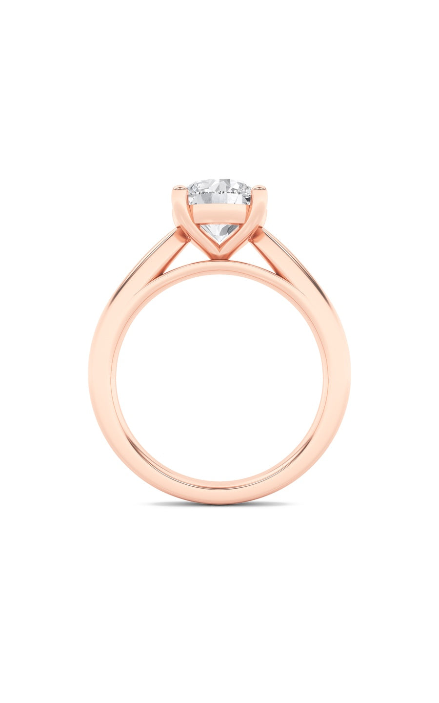 2Cttw Round Shaped Lab Grown Diamond (F/VS) Classic Shank Solitaire Engagement Ring in 14K Gold