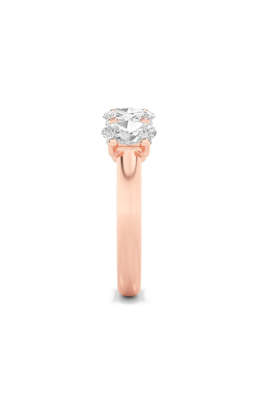 2Cttw Oval Shaped Lab Grown Diamond (F/VS) Five Stone Band Ring in 14K Gold