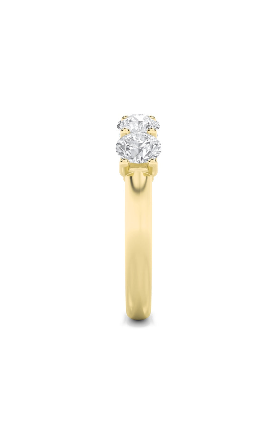 2Cttw Round Shaped Lab Grown Diamond (F/VS) Five Stone Band Ring in 14K Gold