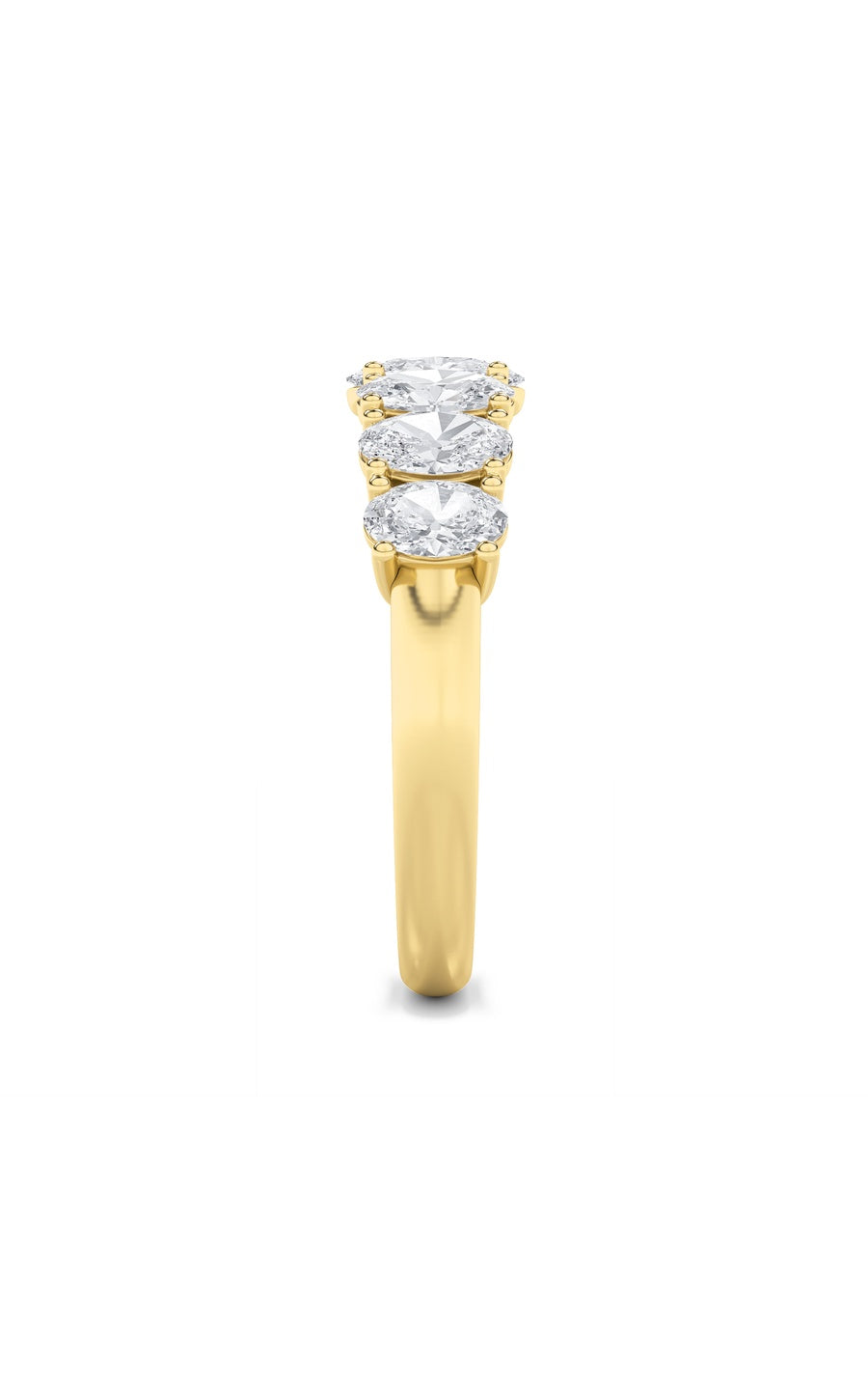 2Cttw Oval Shaped Lab Grown Diamond (F/VS) Seven Stone Band Ring in 14K Gold