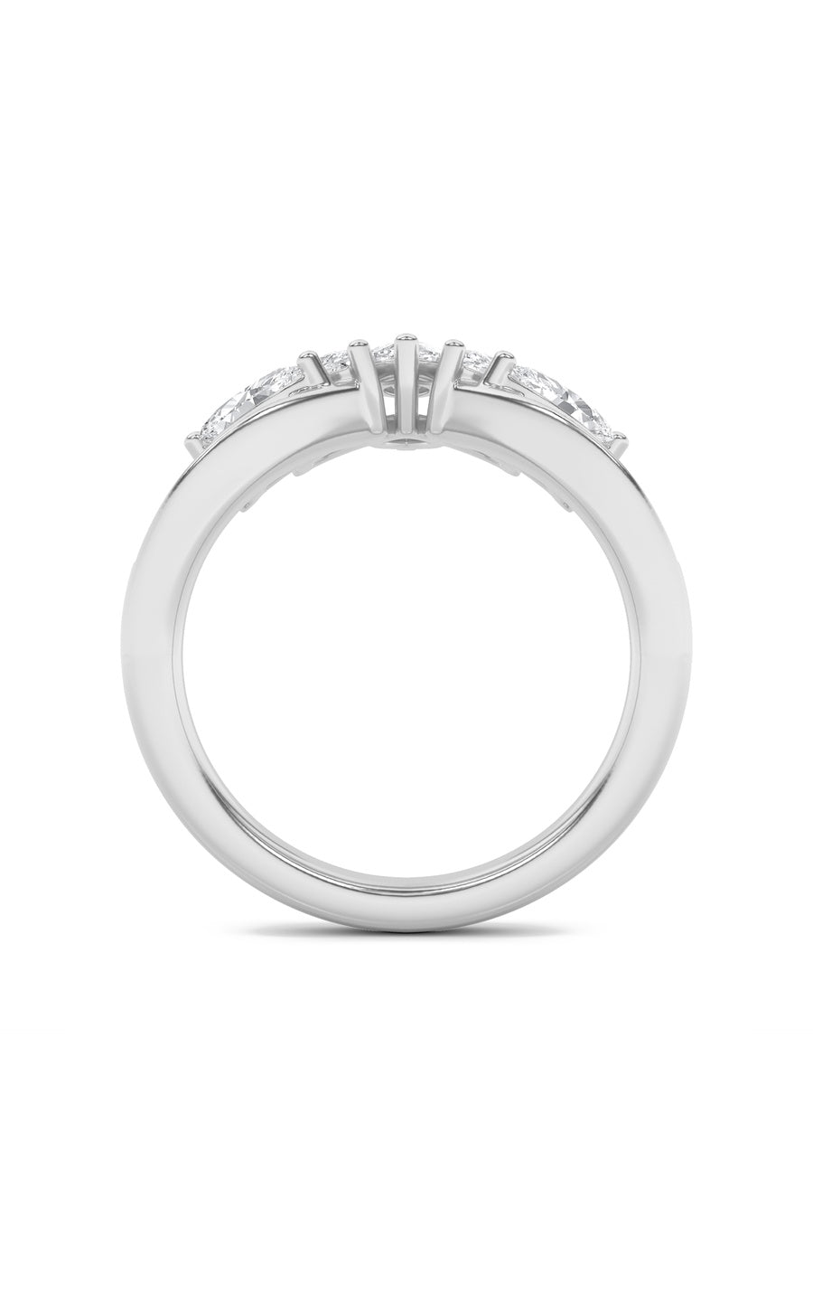 1.5Cttw Marquise Shaped Lab Grown Diamond (F/VVS)Fancy Contour Ring in 14K Gold