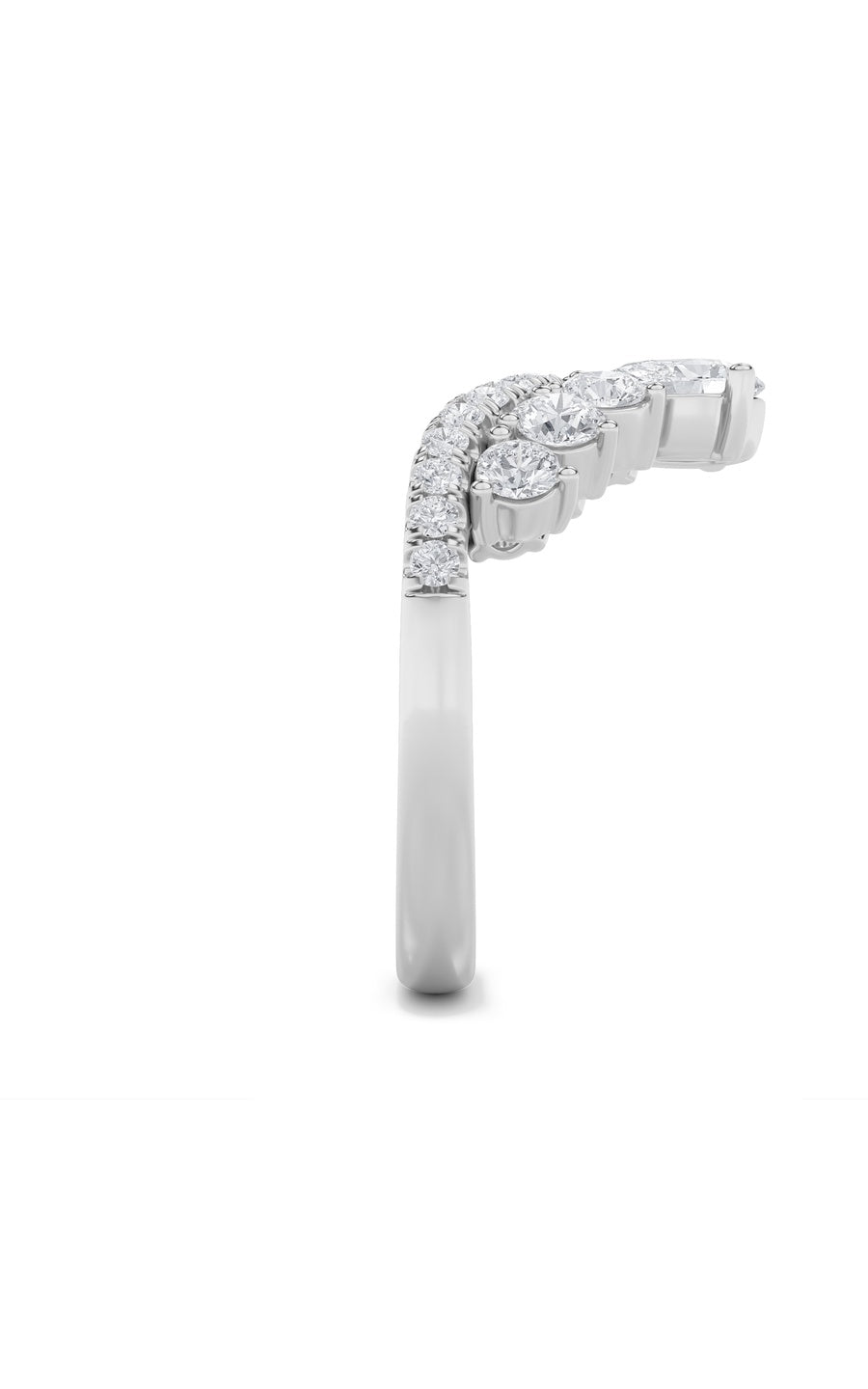 1.5Cttw Pear Shaped Lab Grown Diamond (F/VS) FancyContour Ring in 14K Gold