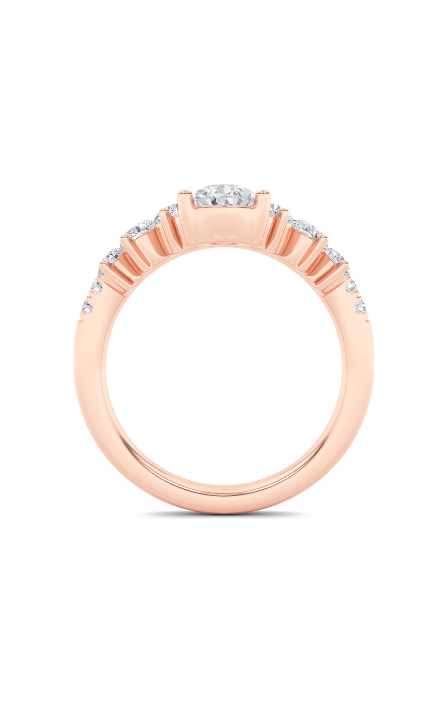 1.5Cttw Pear Shaped Lab Grown Diamond (F/VS) FancyContour Ring in 14K Gold