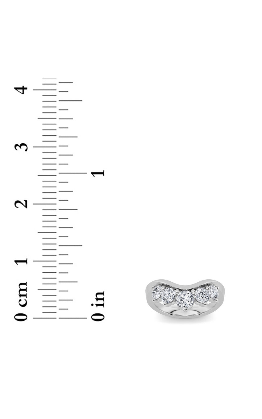 1Cttw Round Shaped Lab Grown Diamond (F/VS) FancyContour Ring in 14K Gold