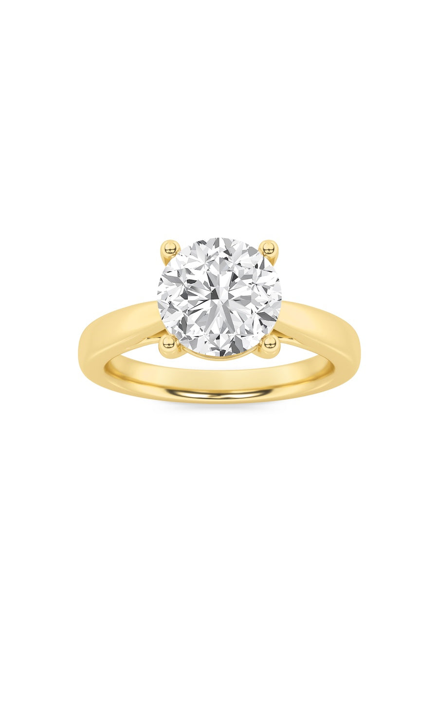 1Cttw Round Shaped Lab Grown Diamond (F/VS) InsertJacket Ring in 14K Gold