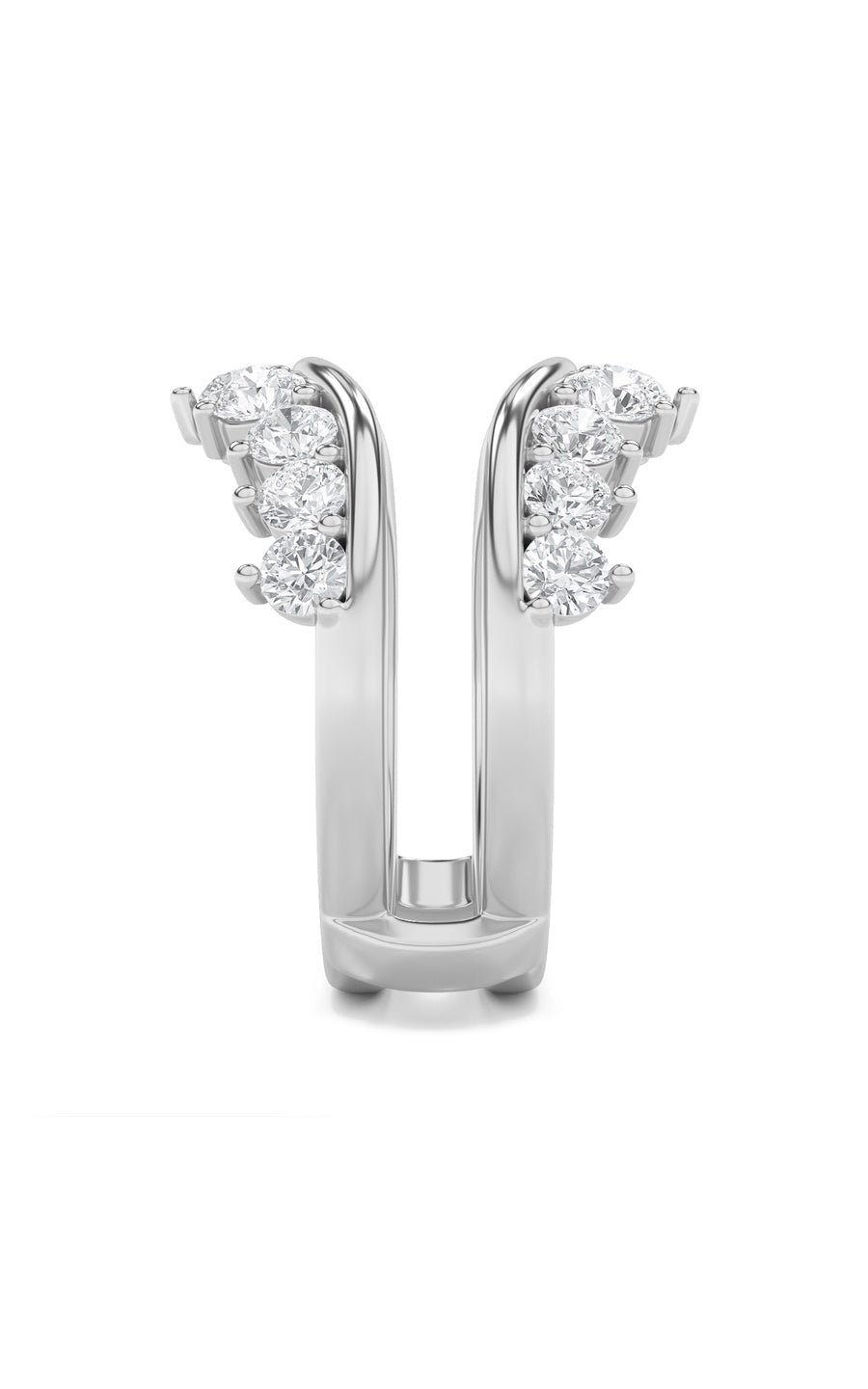 2Cttw Round Shaped Lab Grown Diamond (F/VS) InsertJacket Ring in 14K Gold
