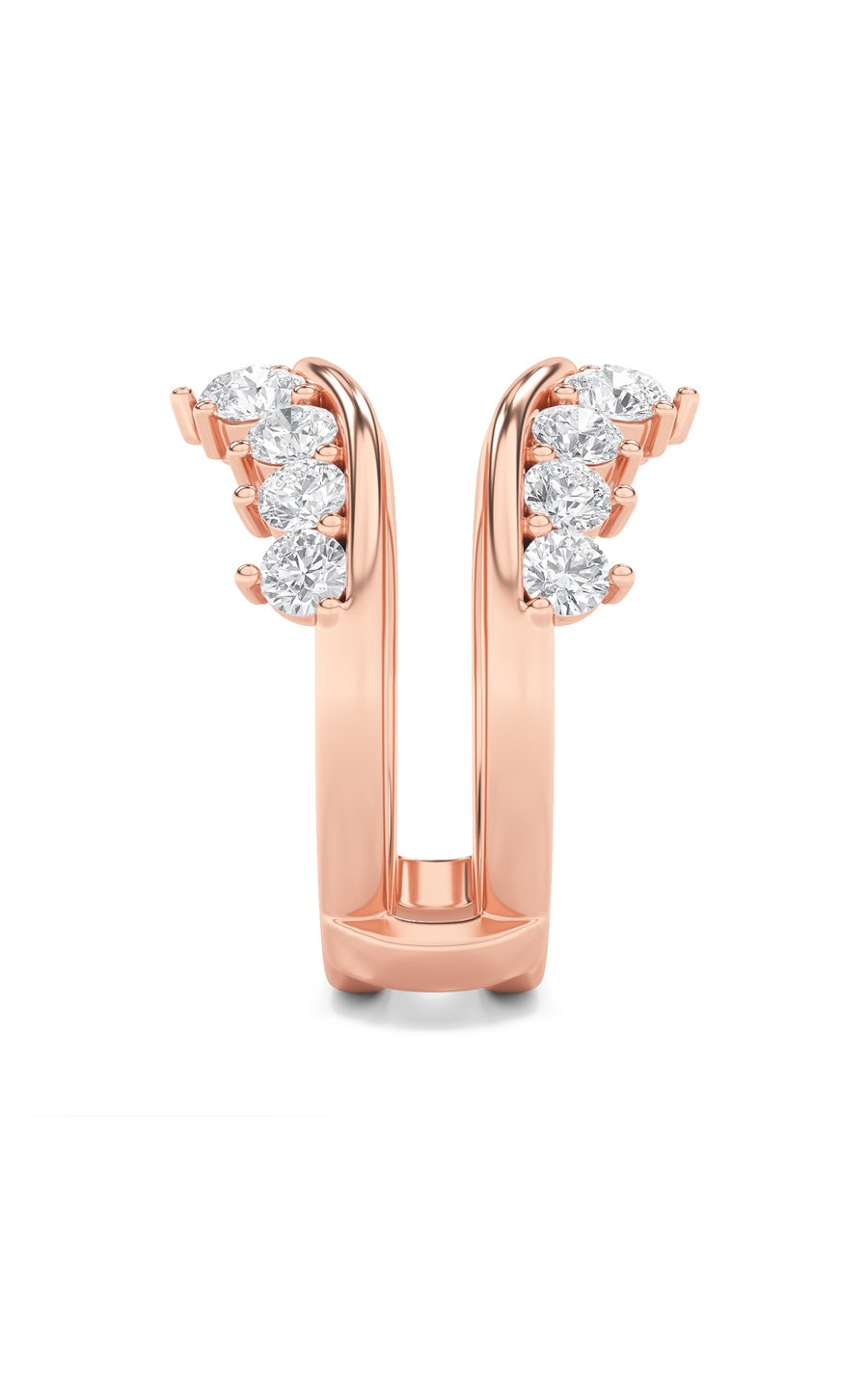 2Cttw Round Shaped Lab Grown Diamond (F/VS) InsertJacket Ring in 14K Gold