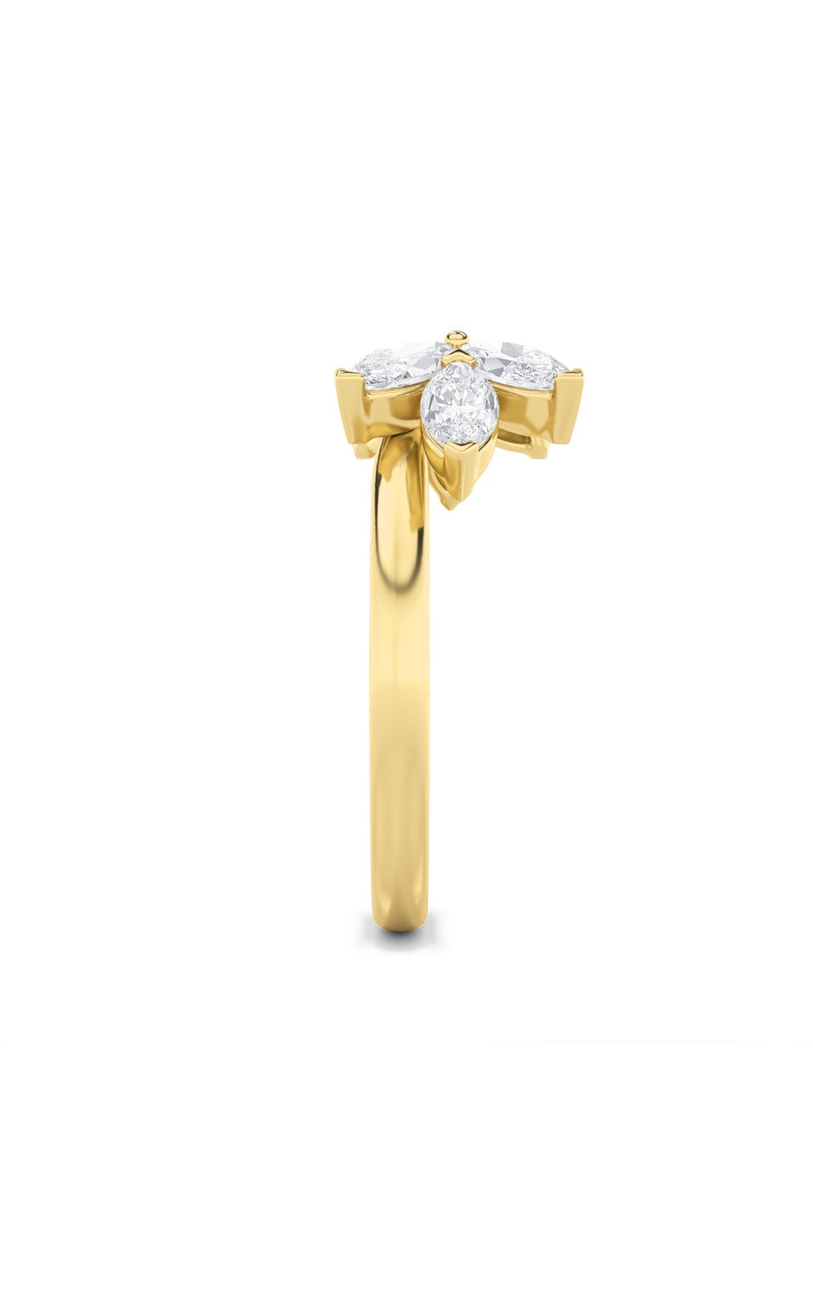 1Cttw Marquise Shaped Lab Grown Diamond (F/VS) Wrap Ring in 14K Gold