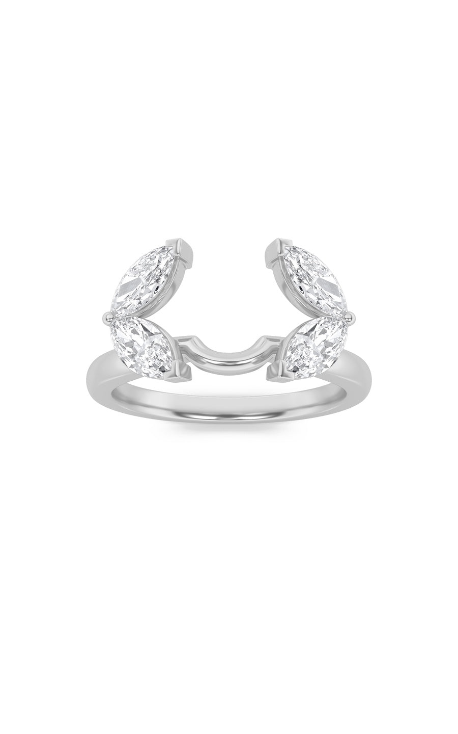 1Cttw Marquise Shaped Lab Grown Diamond (F/VS) Wrap Ring in 14K Gold