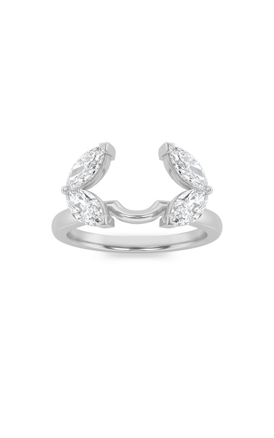 1Cttw Marquise Shaped Lab Grown Diamond (F/VS) Wrap Ring in 14K Gold