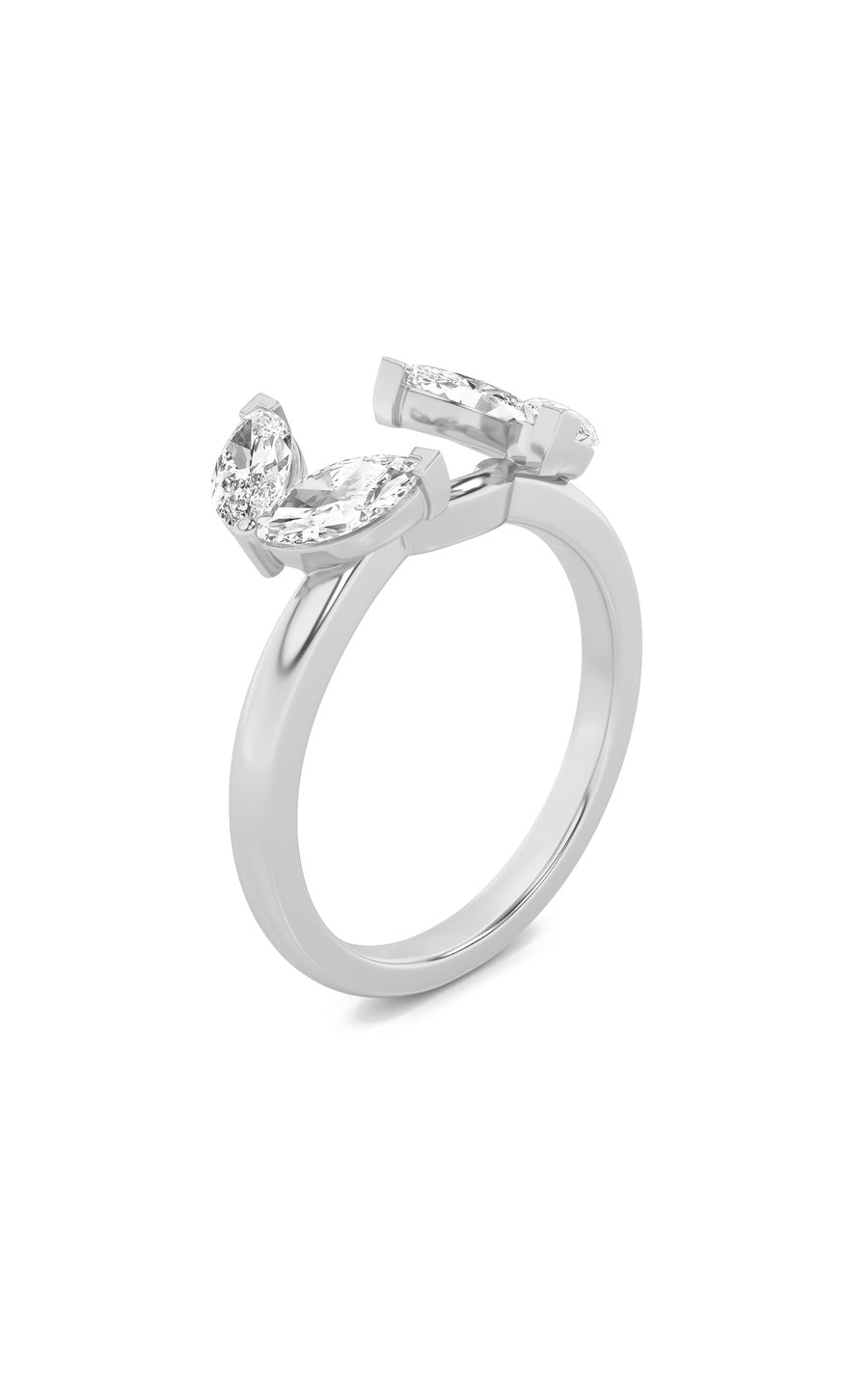 1Cttw Marquise Shaped Lab Grown Diamond (F/VS) Wrap Ring in 14K Gold