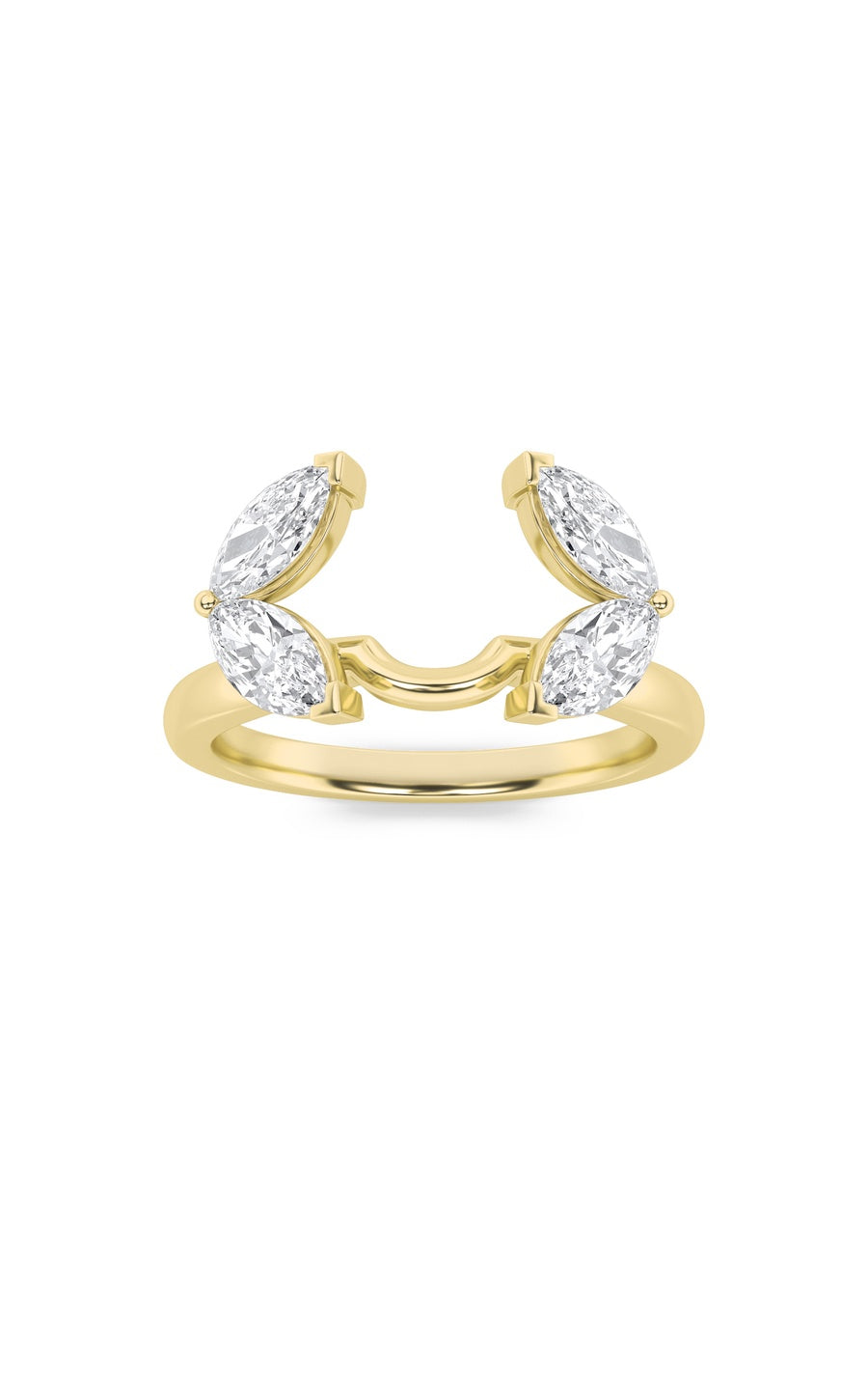 1Cttw Marquise Shaped Lab Grown Diamond (F/VS) Wrap Ring in 14K Gold