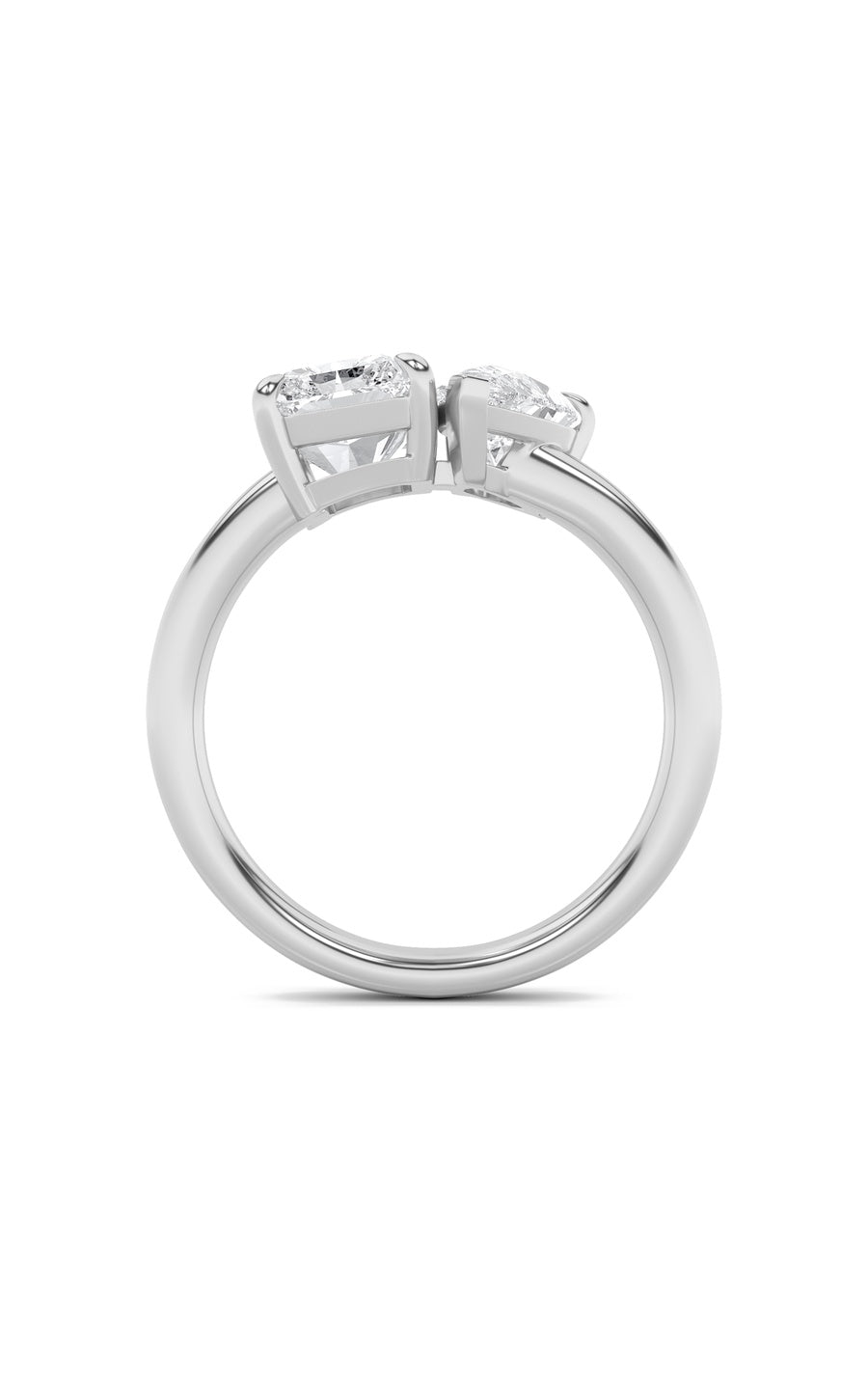 3Cttw Radiant Shaped Lab Grown Diamond (F/VS) Toiet Moi Fashiion Ring in 14K Gold