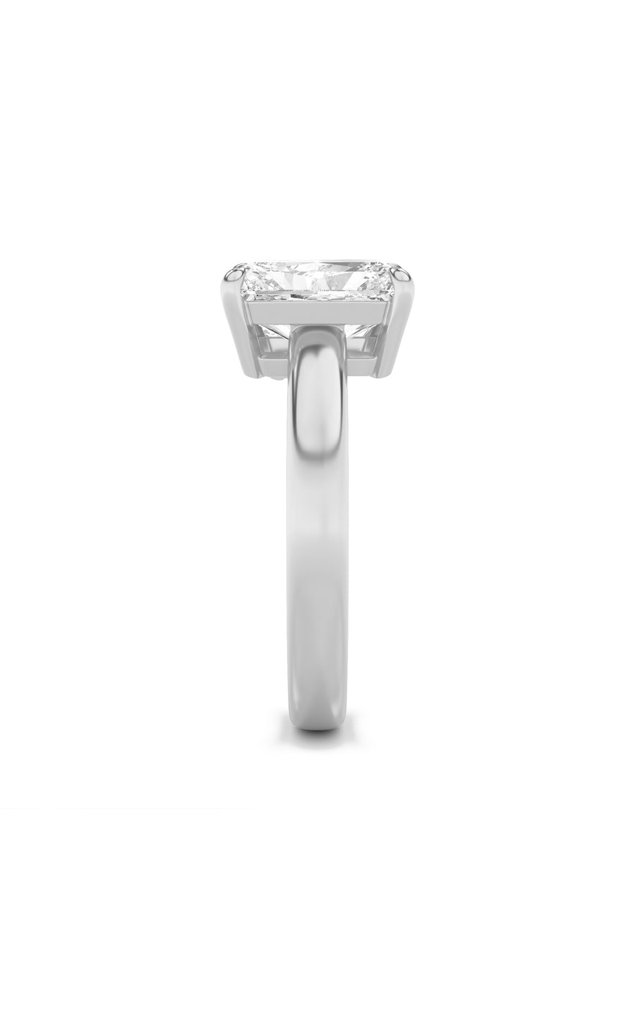 3Cttw Radiant Shaped Lab Grown Diamond (F/VS) Toiet Moi Fashiion Ring in 14K Gold