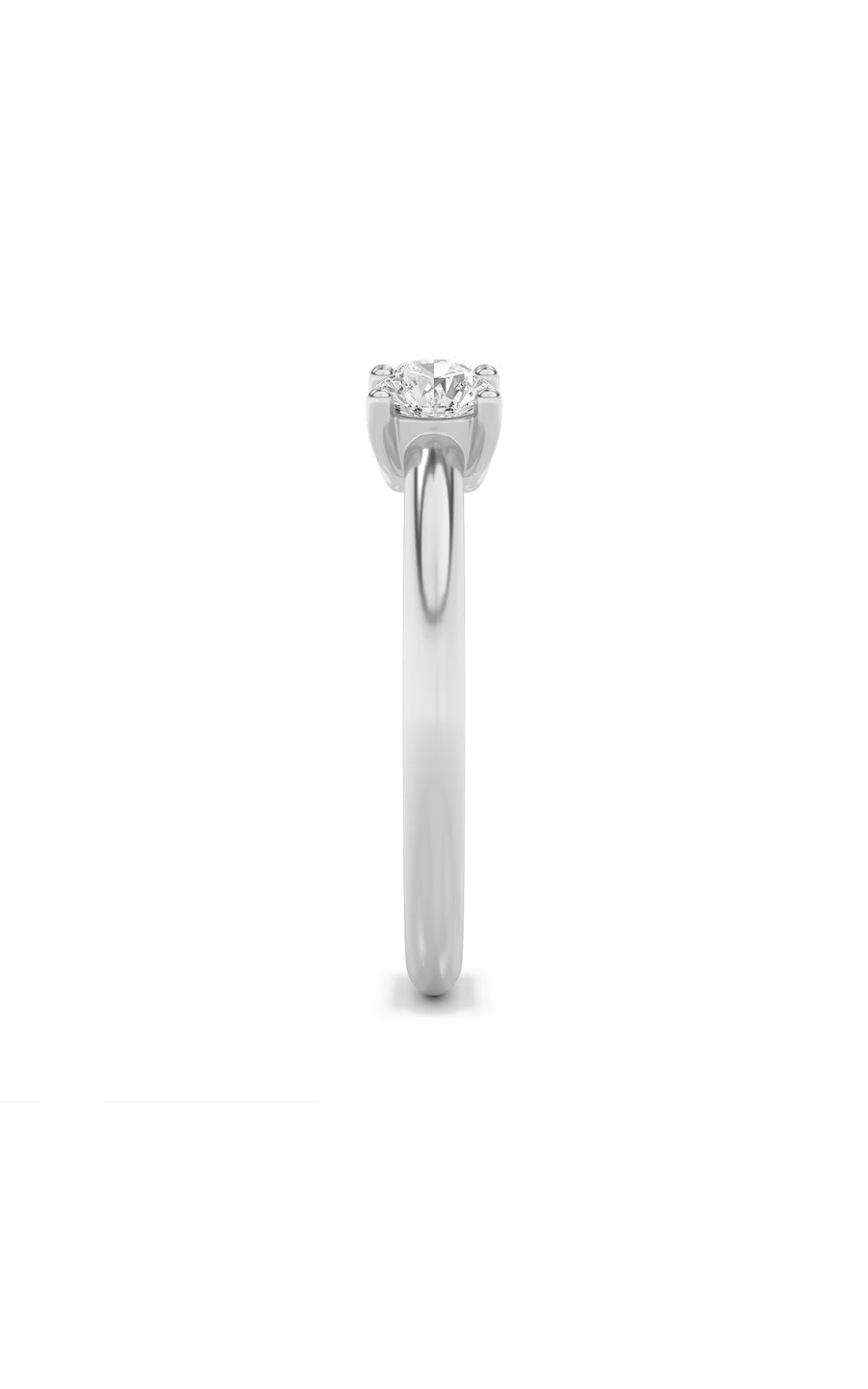 0.75Cttw Round Shaped Lab Grown Diamond (F/VS) Three Stone Band Ring in 14K Gold