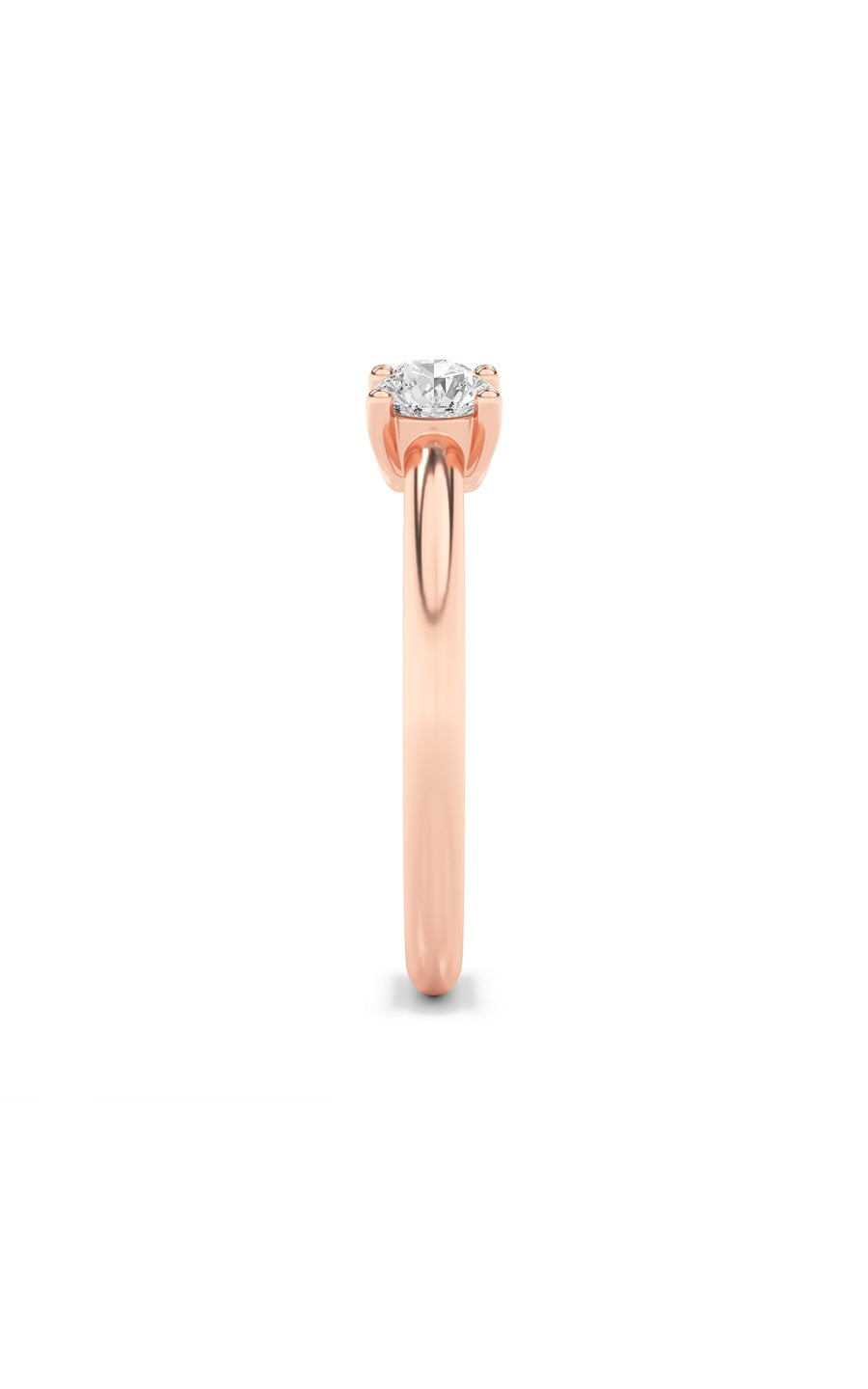 0.75Cttw Round Shaped Lab Grown Diamond (F/VS) Three Stone Band Ring in 14K Gold