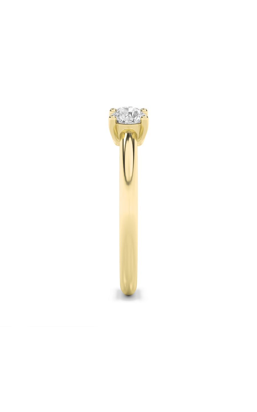 1.5Cttw Round Shaped Lab Grown Diamond (F/VS) Three Stone Band Ring in 14K Gold