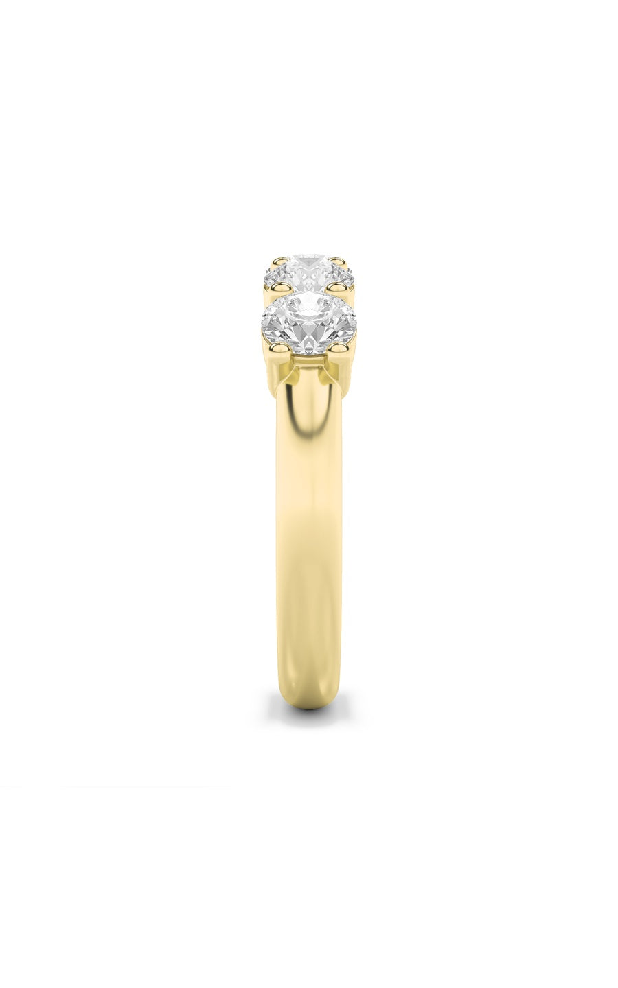 1.5Cttw Round Shaped Lab Grown Diamond (F/VS) FiveStone Band Ring in 14K Gold