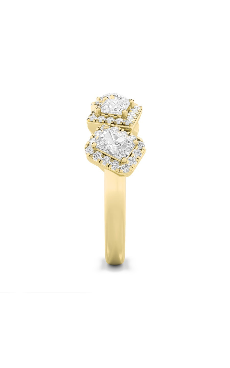 1.5Cttw Mix Shaped Lab Grown Diamond (F/VS) Five Stone Ring in 14K Gold